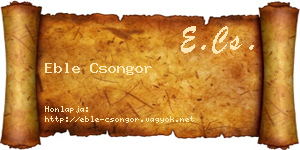 Eble Csongor névjegykártya